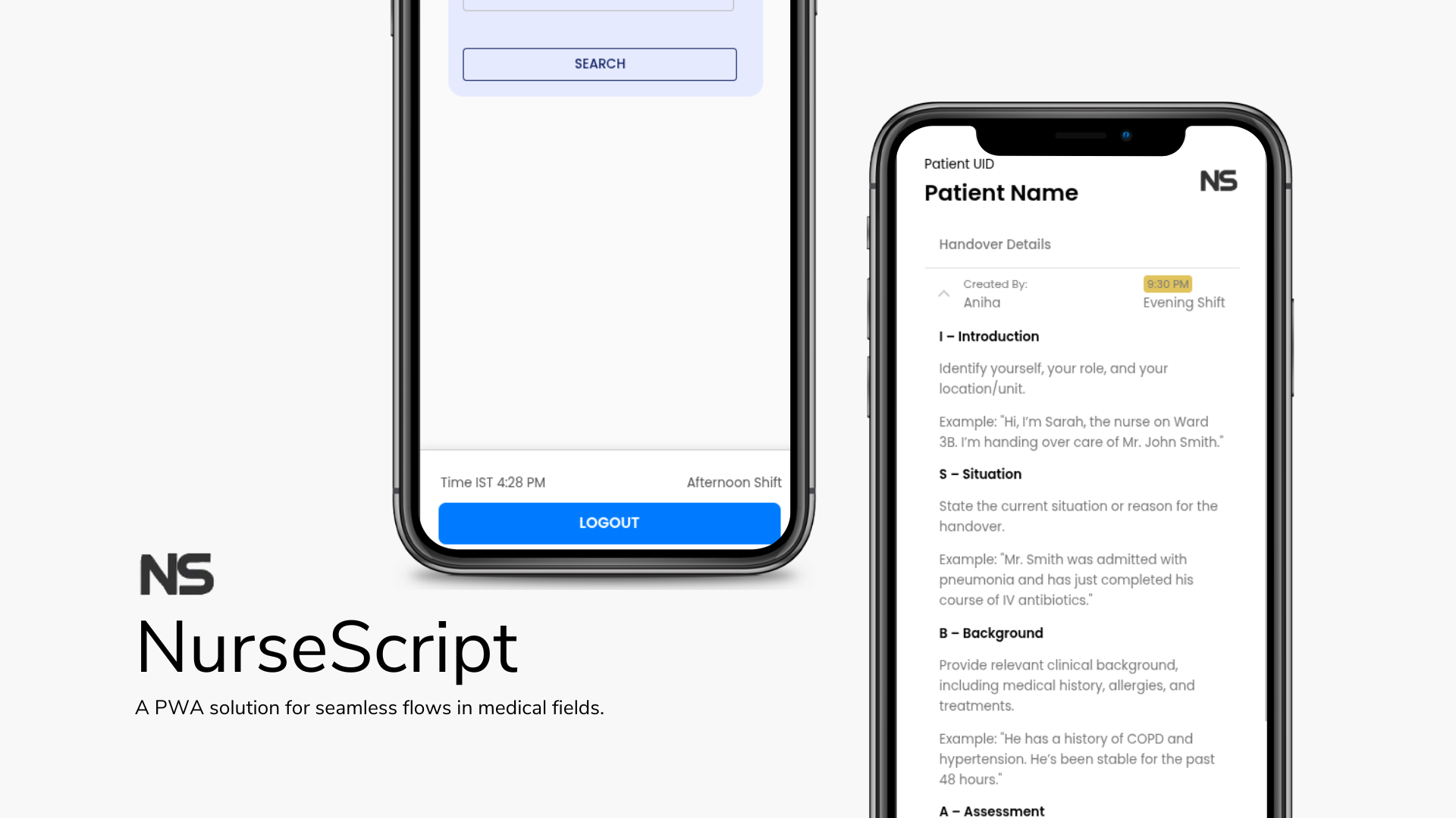 NurseScript screenshot